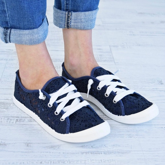 Not Rated Shoes - Not Rated Charon Navy Sneakers